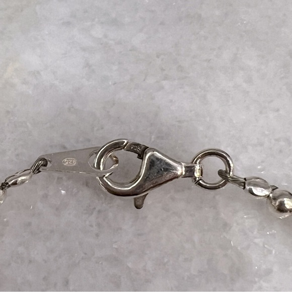 Sterling Silver Graduated Beaded Ball Necklace - Picture 10 of 12